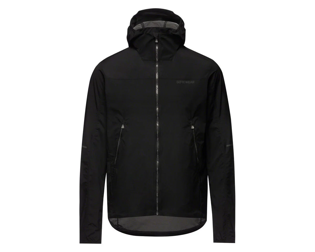 Gore Wear Fernflow Hooded Windbreaker (Black) (Men's) (S)